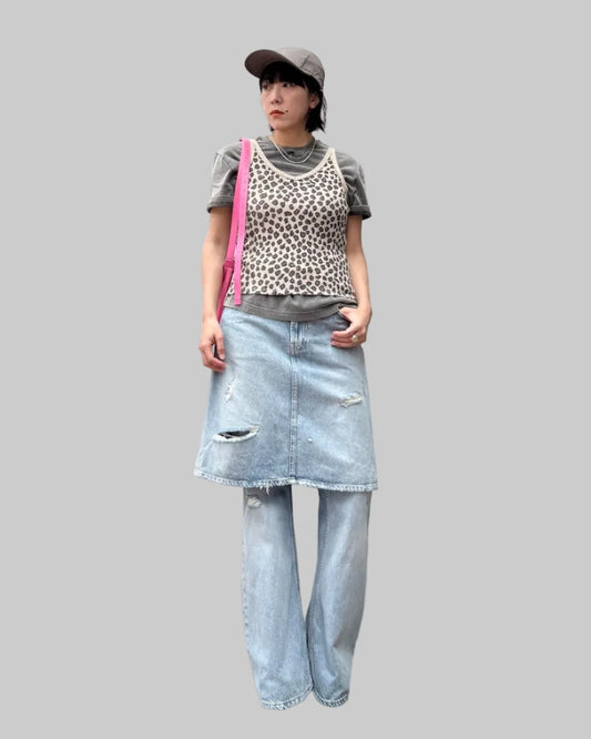 レイヤードデニムトラウザーズ（UNISEX）