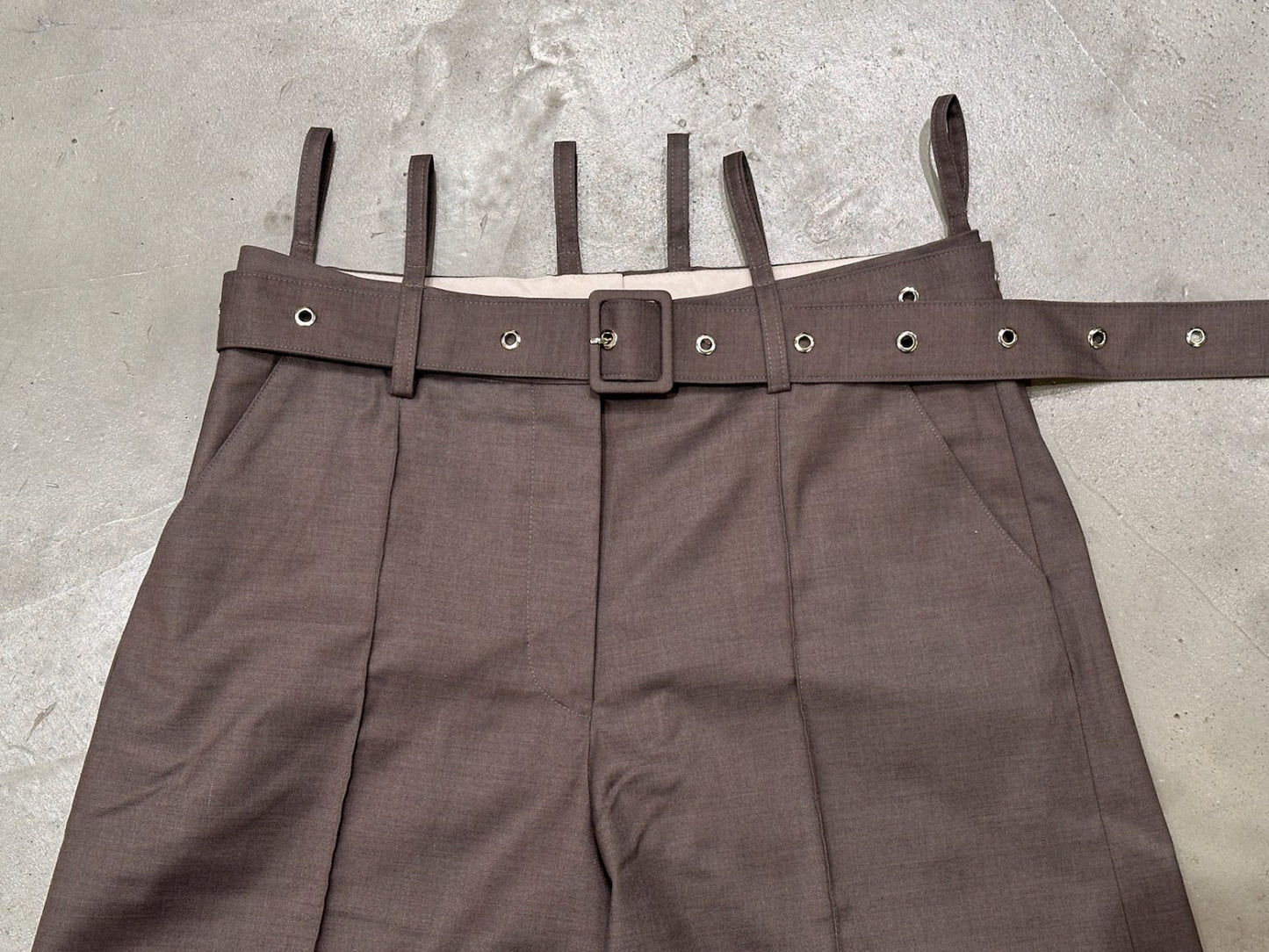 BELT DETAILED CULOTTE TROUSERS【24SS】