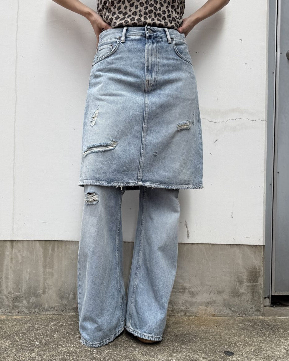 レイヤードデニムトラウザーズ（UNISEX）
