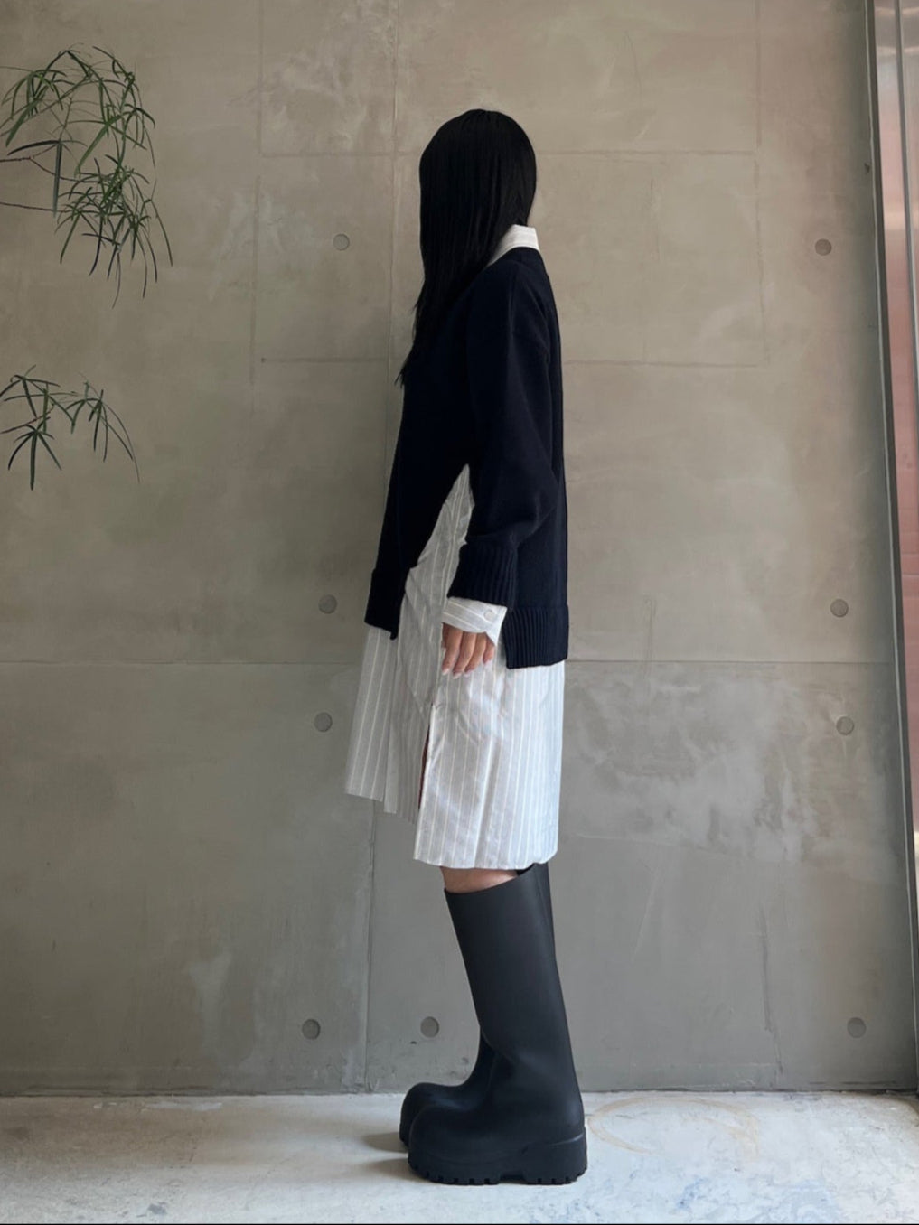 KNIT AND FABRIC DRESS【25AW】