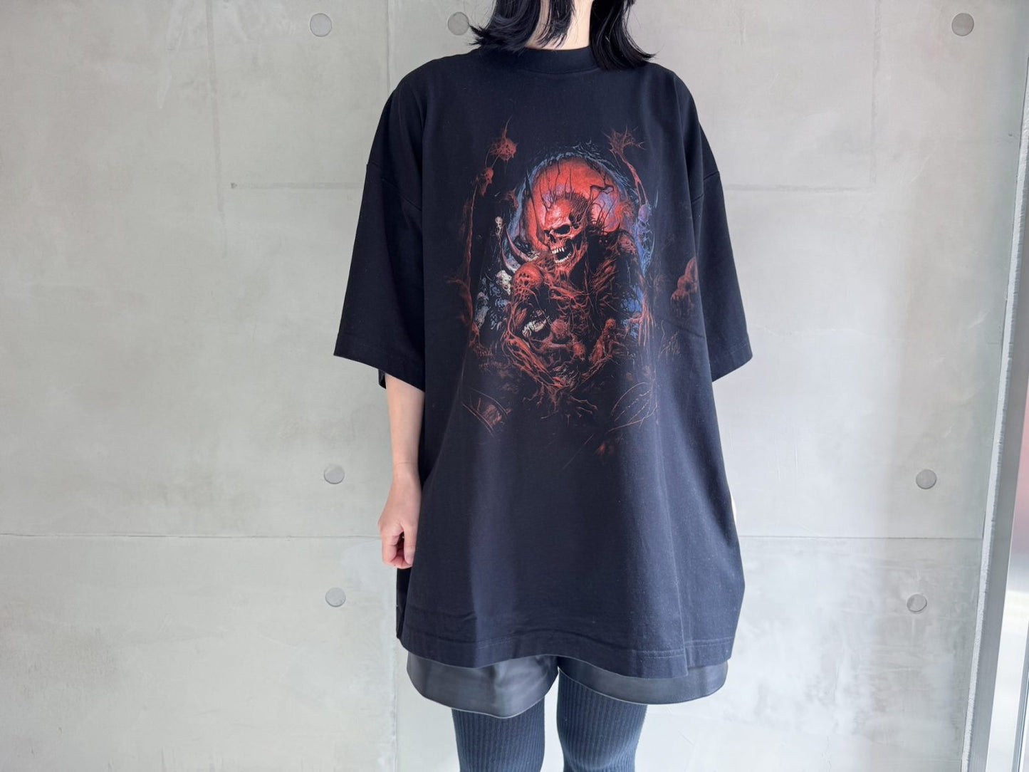 DEATH METAL OVERSIZED T-SHIRT【25SS】