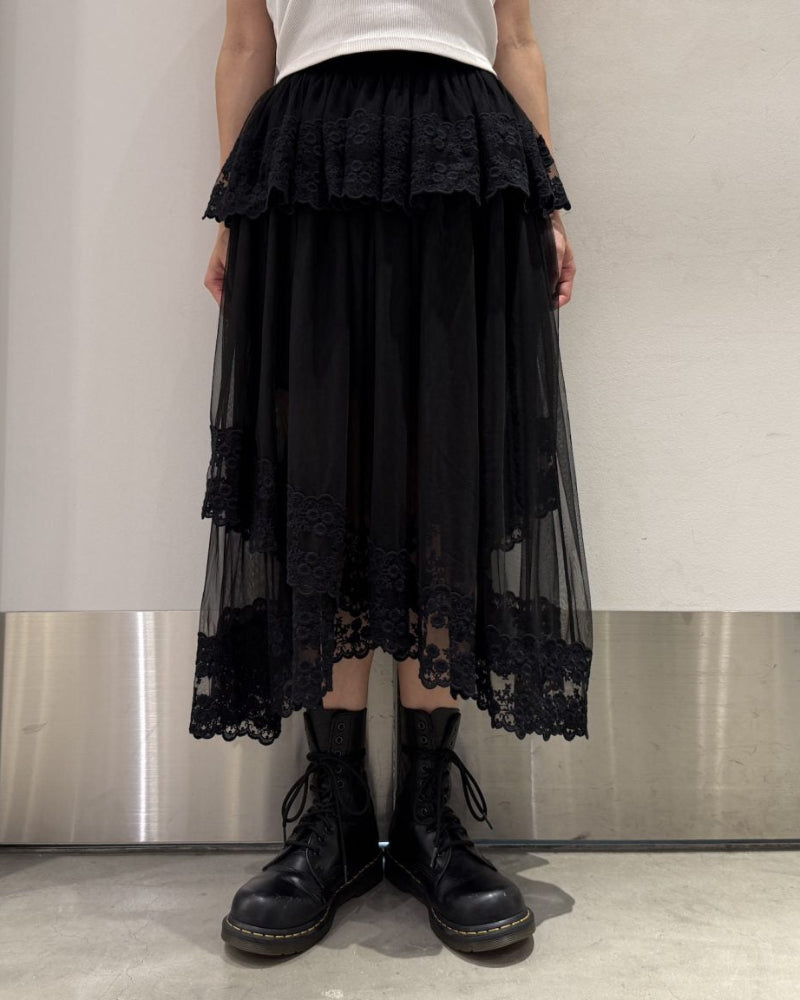 Dentelle Tape Tulle Skirt