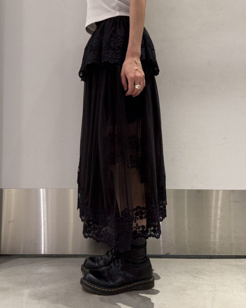 Dentelle Tape Tulle Skirt