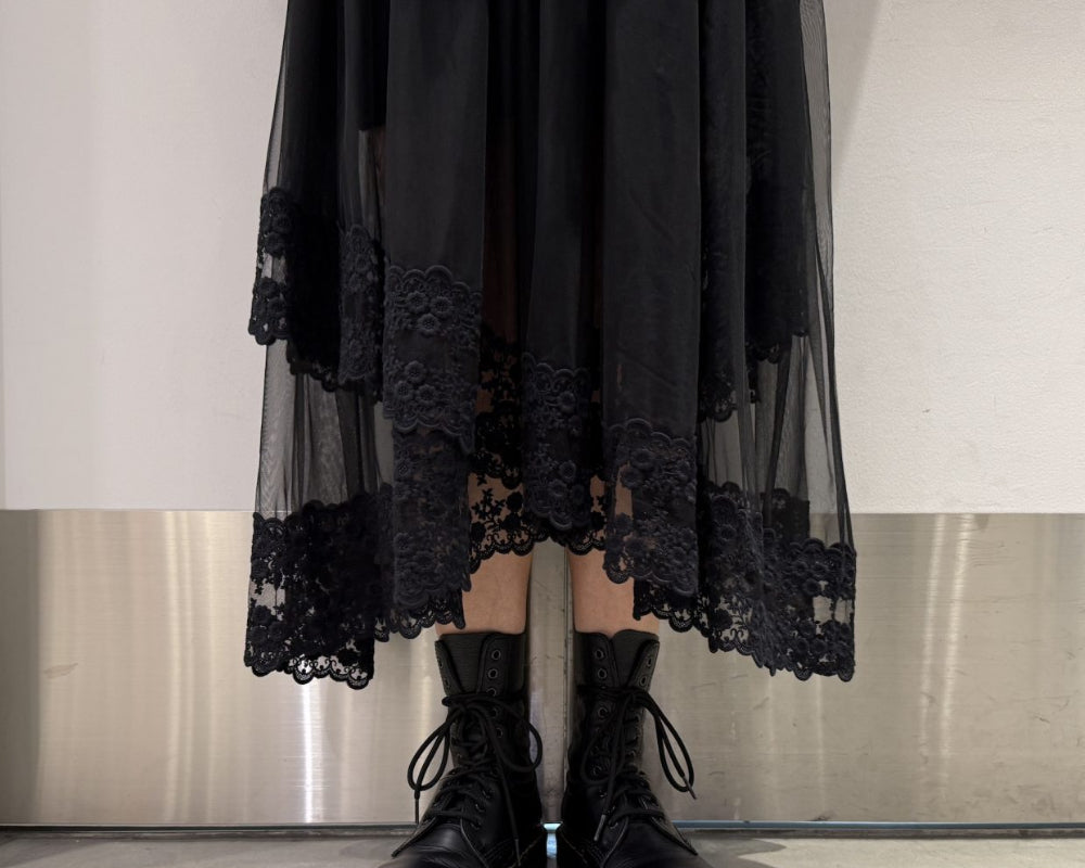 Dentelle Tape Tulle Skirt