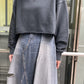 GOLDEN CROPPED CREWNECK SWEATSHIRT【25SS】