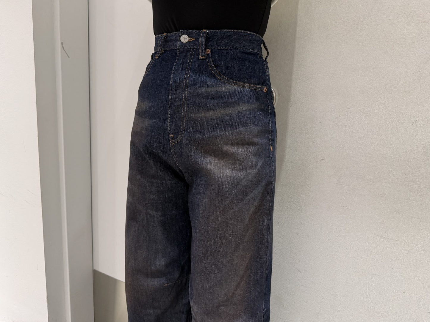ワイドレッグデニムパンツ