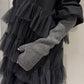 RIBED FINGERLESS KNIT GLOVES【25AW】