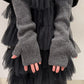 RIBED FINGERLESS KNIT GLOVES【25AW】