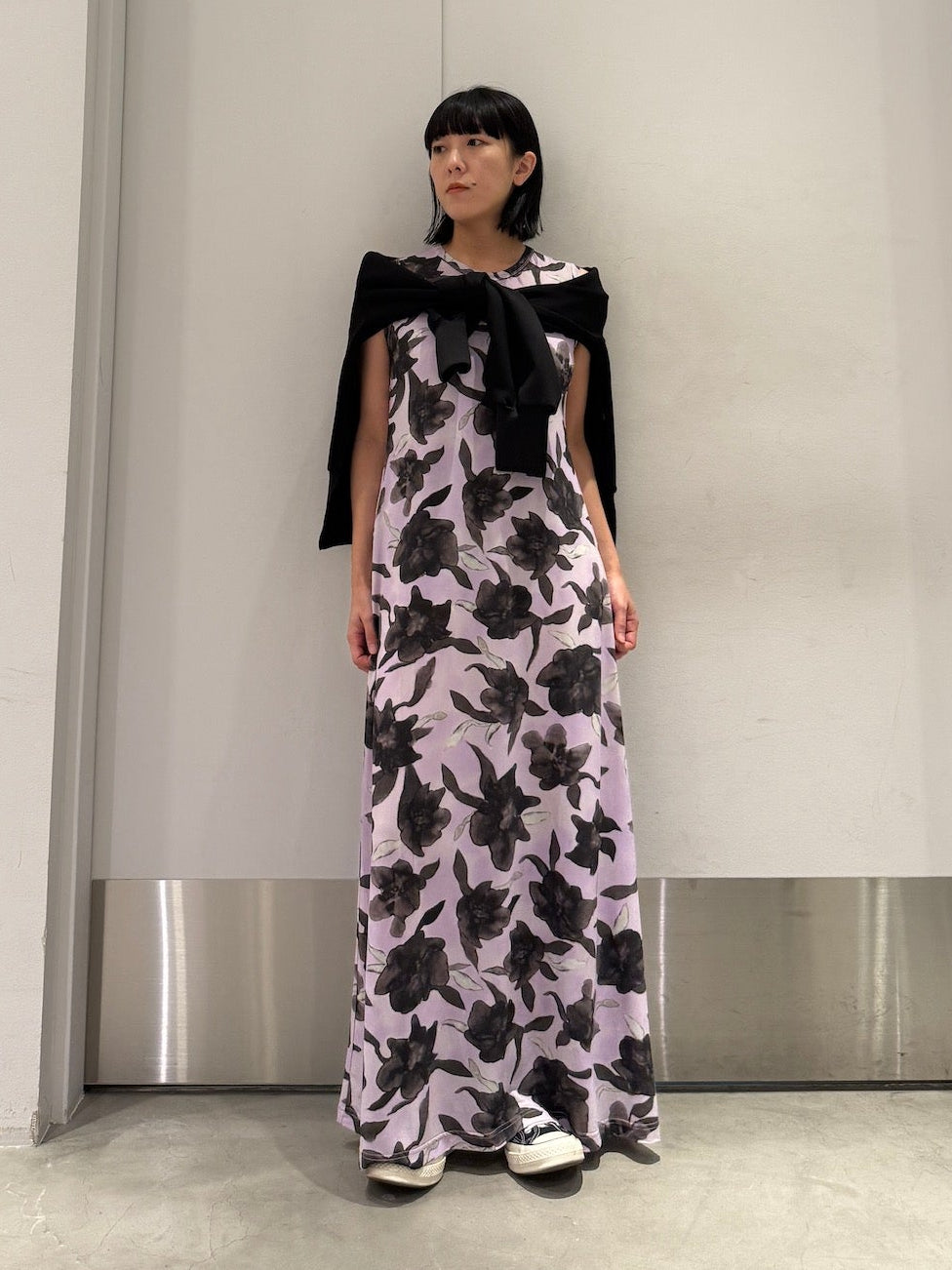 スリーブレスロングドレス