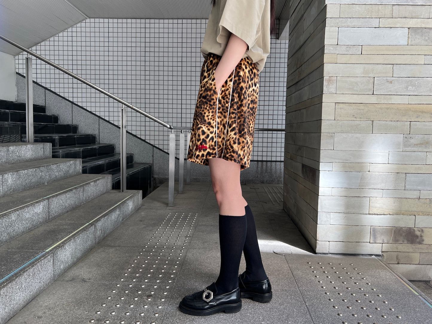 BRUSHED LEOPARD SHORT PANTS【25SS】