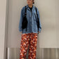 フラミンゴ柄タックワイドパンツ【25SS】