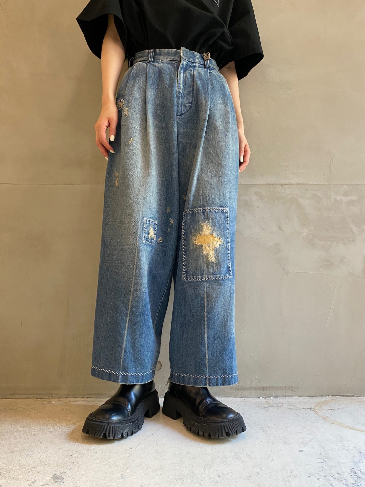 デニムタックパンツ【24AW】