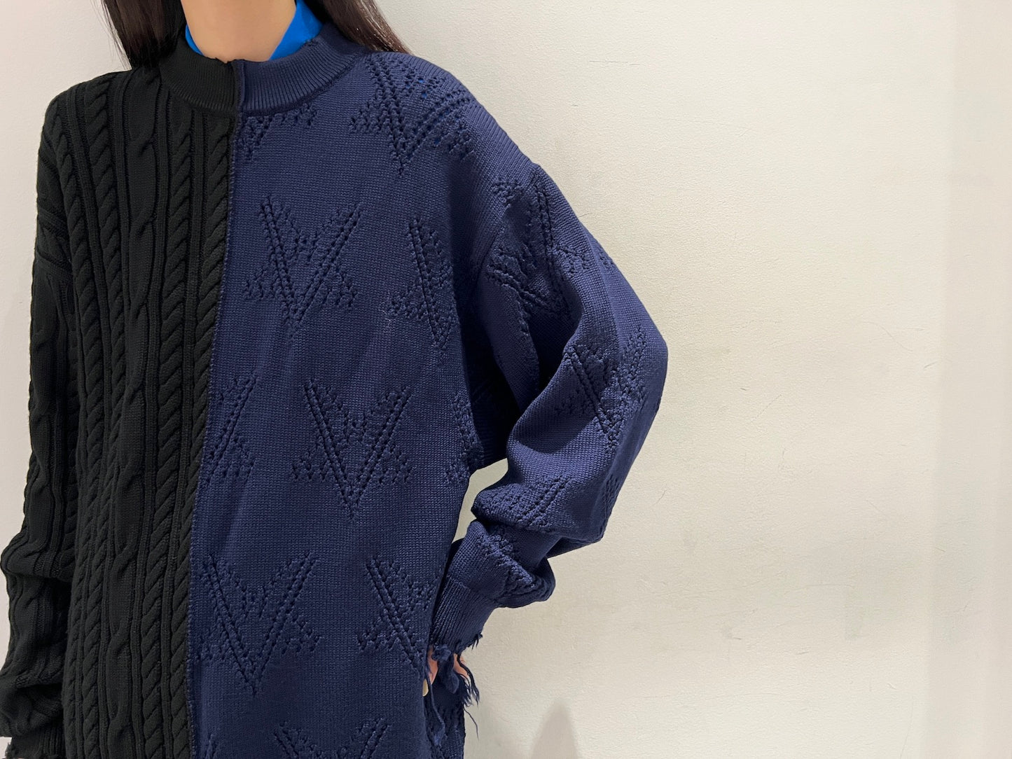 SPLIT DECONSTRUCTED SWEATER【24AW】