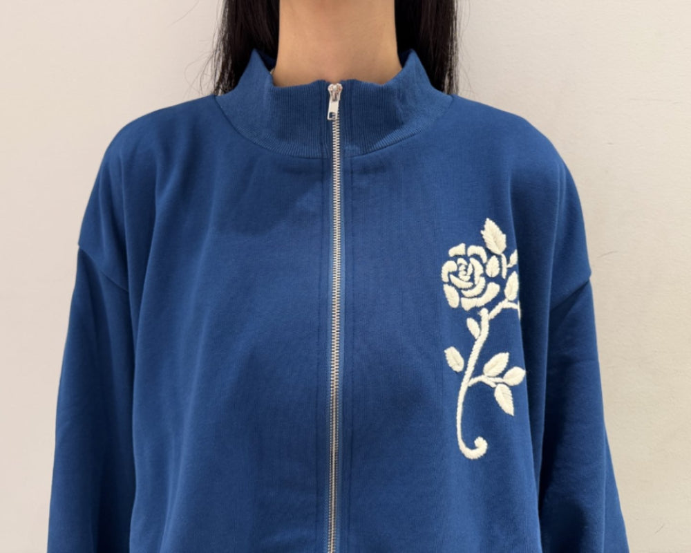 HandEmbroideredBalloonJerseyZip-UpTop（MEN）