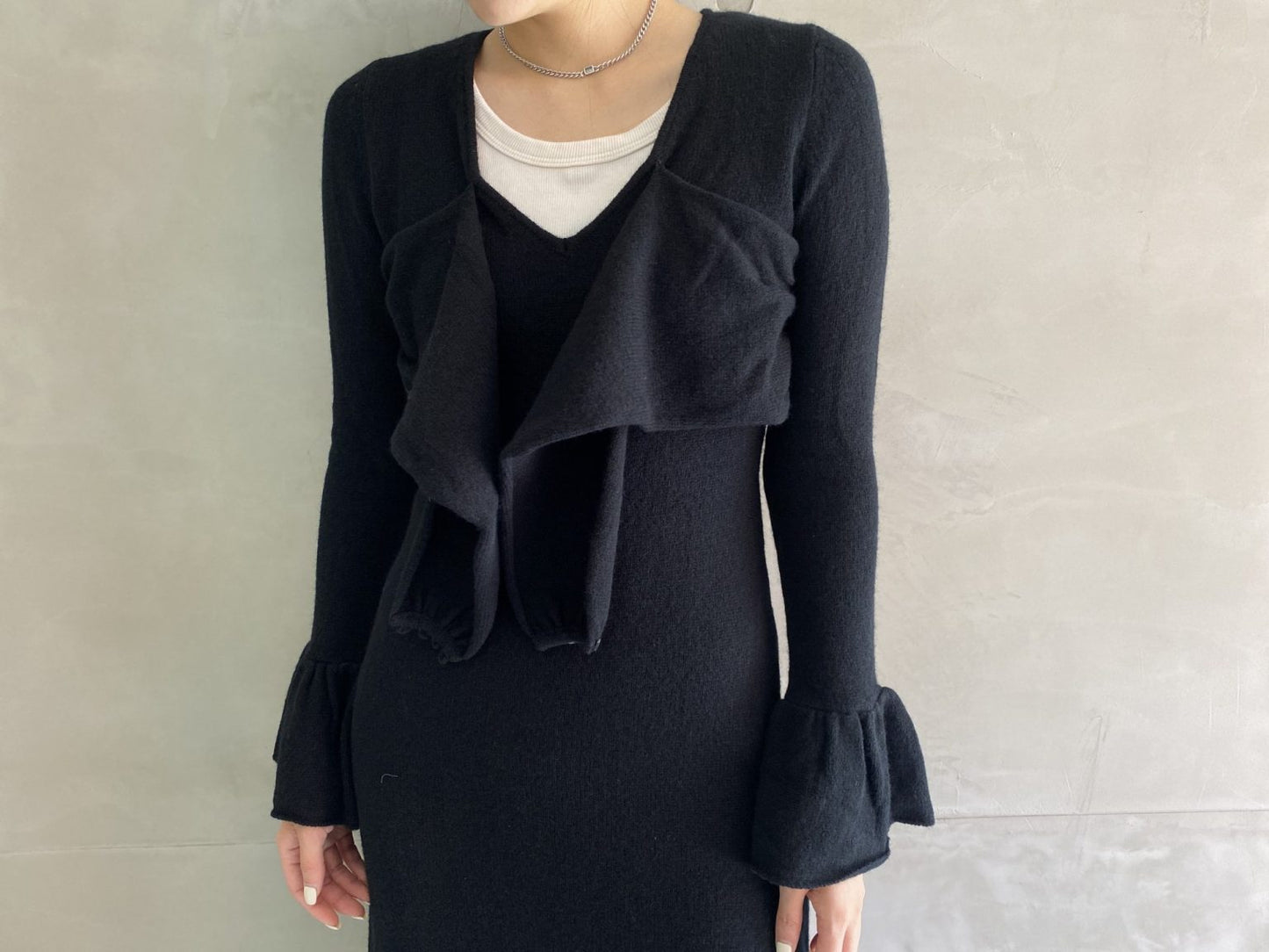 CROSS KNITTED DRESS【24AW】