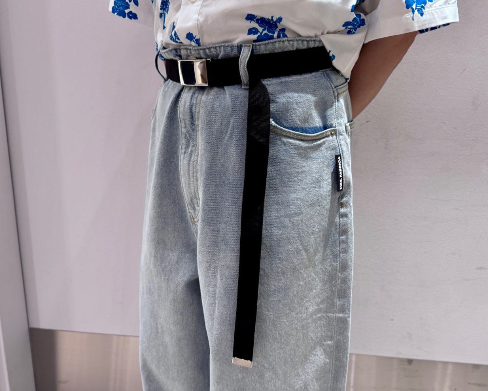 BELTED BAGGY DENIM（UNISEX）