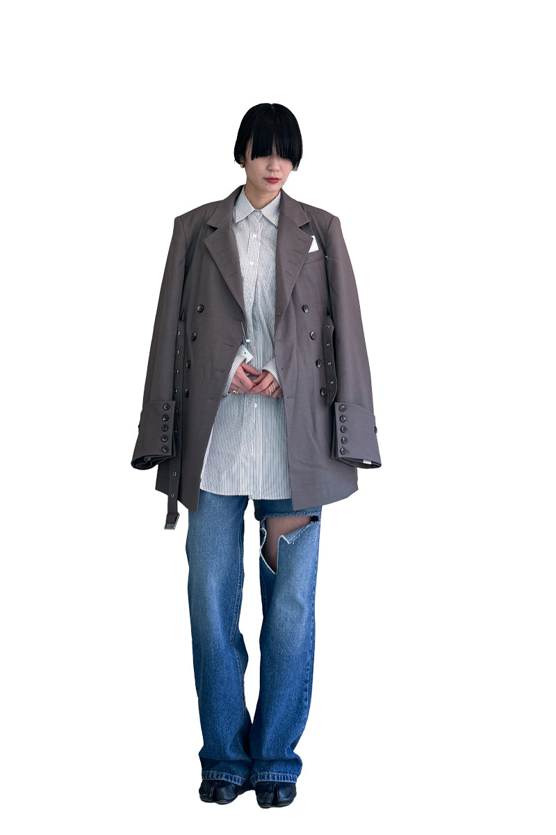 MULTI BUTTONHOLES OVERSIZED BLAZER