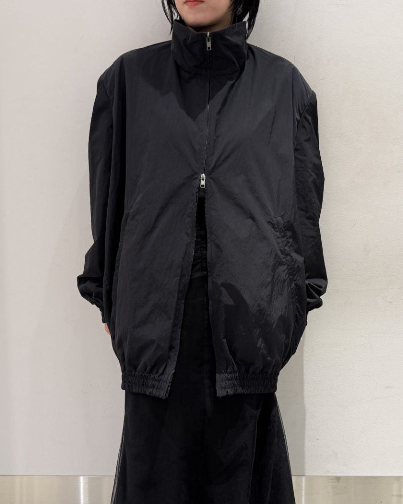 Cocoon-Shaped Nylon Jacket