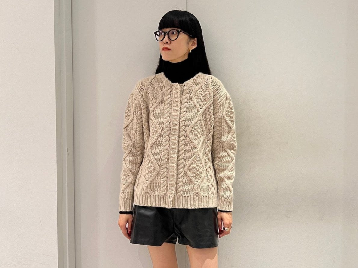 フロントジップカーディガン【24AW】