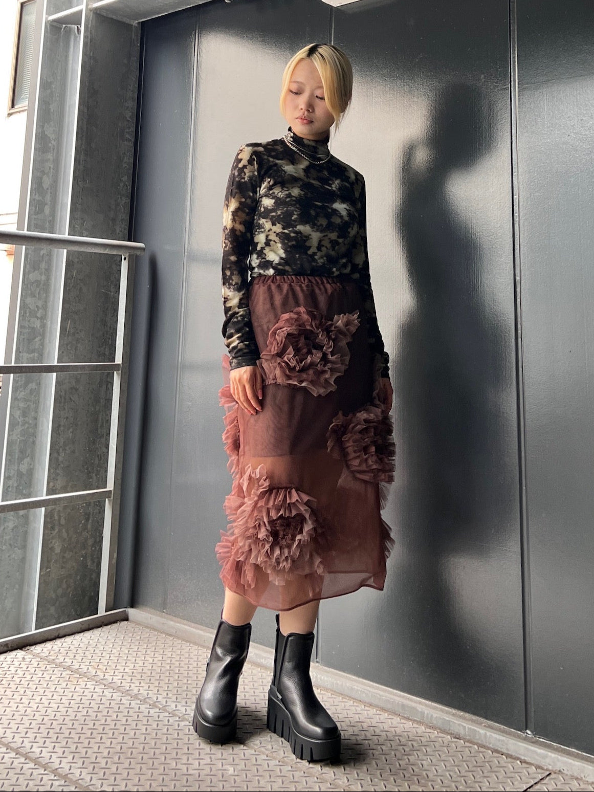 総柄ハイネックトップス【25AW】