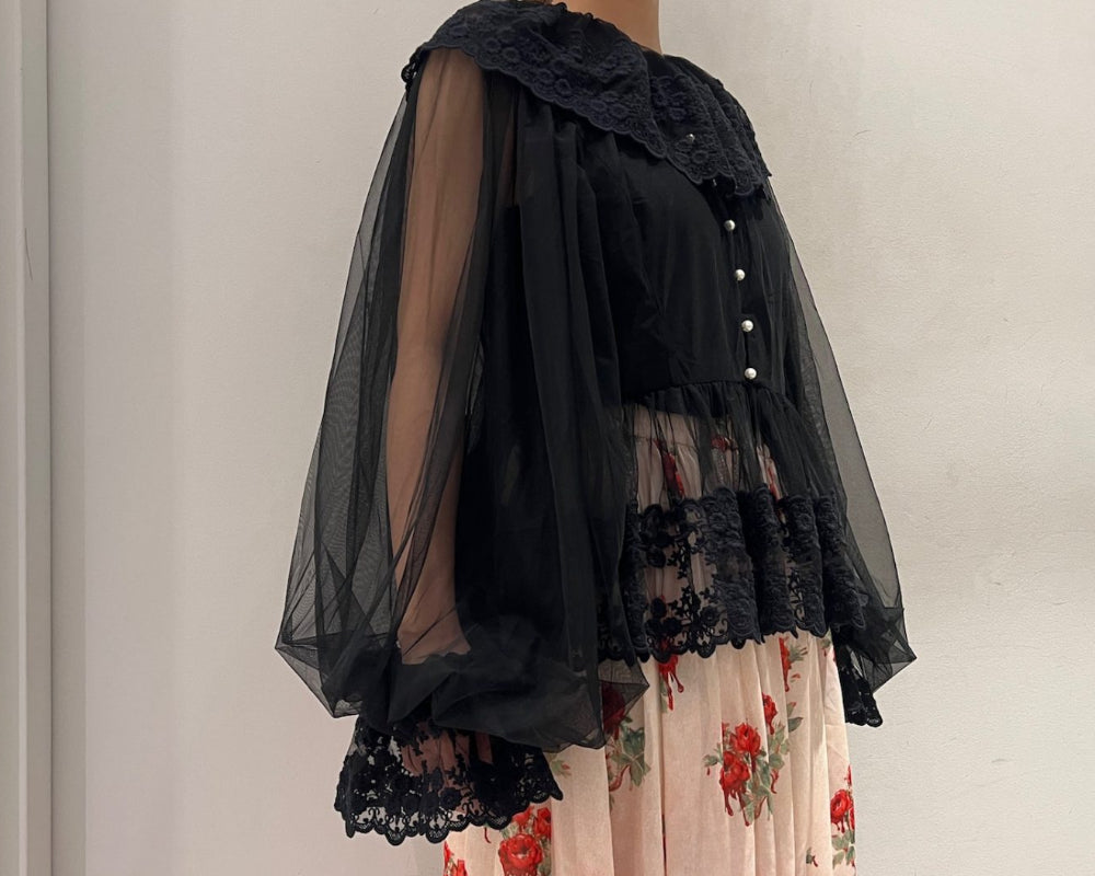 Dentelle Tape Tulle Blouse
