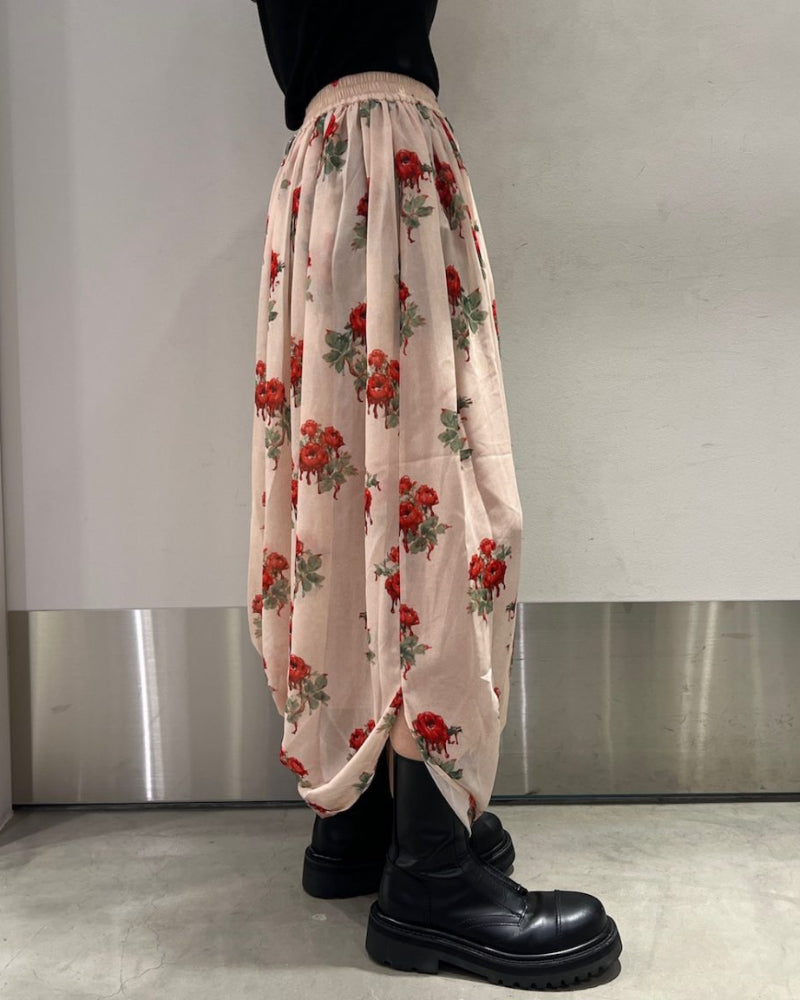 Printed Drapé Skirt