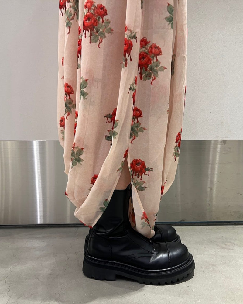 Printed Drapé Skirt