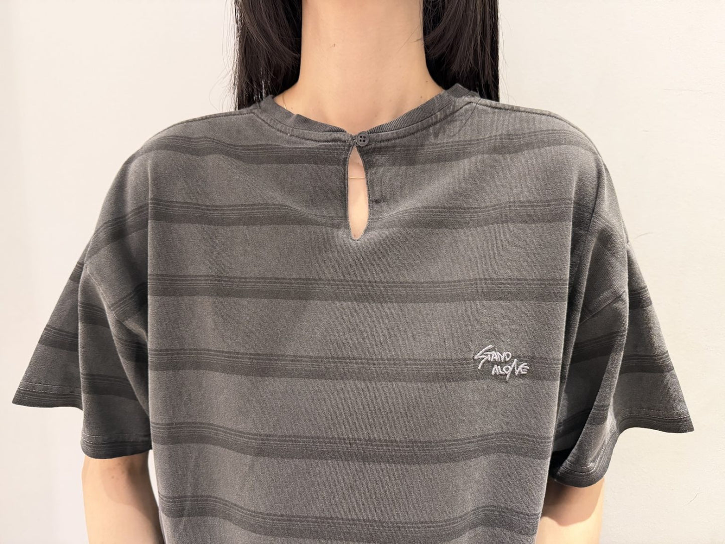 STRIPED T-SHIRT LAYERED DRESS