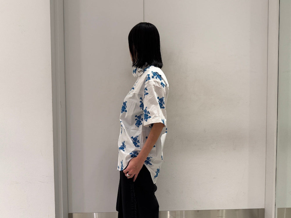 Ribbon Collar S/S Shirt（MEN）