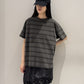 STRIPED T-SHIRT LAYERED DRESS