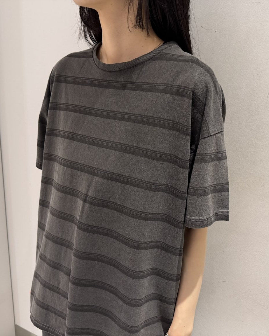 STRIPED T-SHIRT LAYERED DRESS