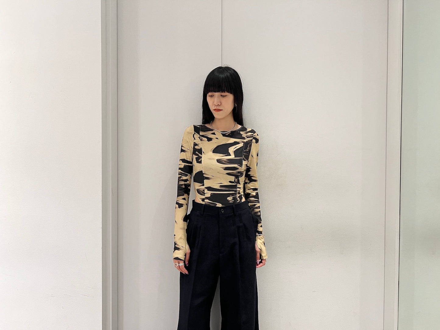 ALL OVER PRINT BODY SUIT TOP【24AW】