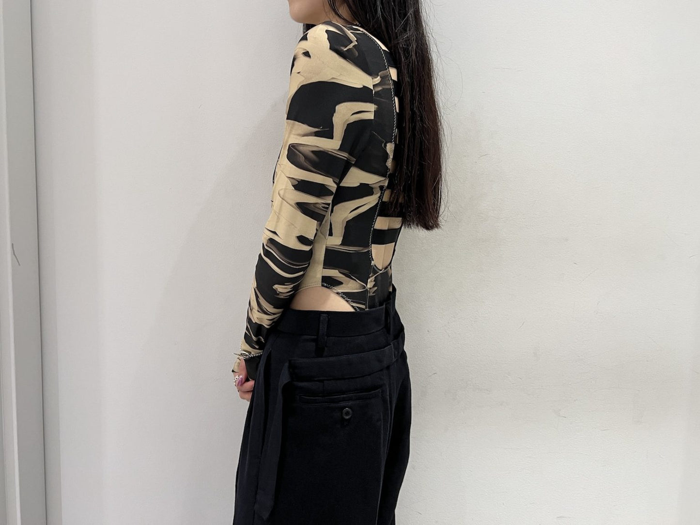 ALL OVER PRINT BODY SUIT TOP【24AW】