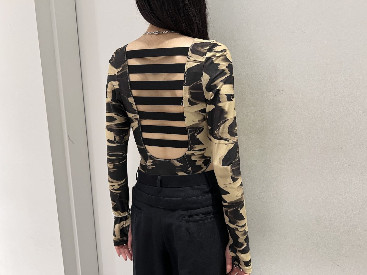 ALL OVER PRINT BODY SUIT TOP【24AW】