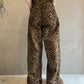 LEOPARD PRINTED BAGGY JEANS【23AW】