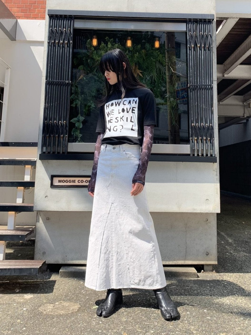 ペイントデニムスカート【24AW】