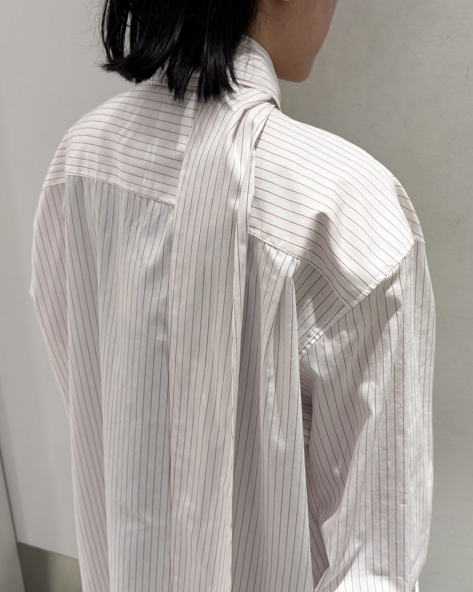 よし JERSEY ANGEL DOT PIGMENT PRINT ASYMMETRIC TEE(S Off White): Y's