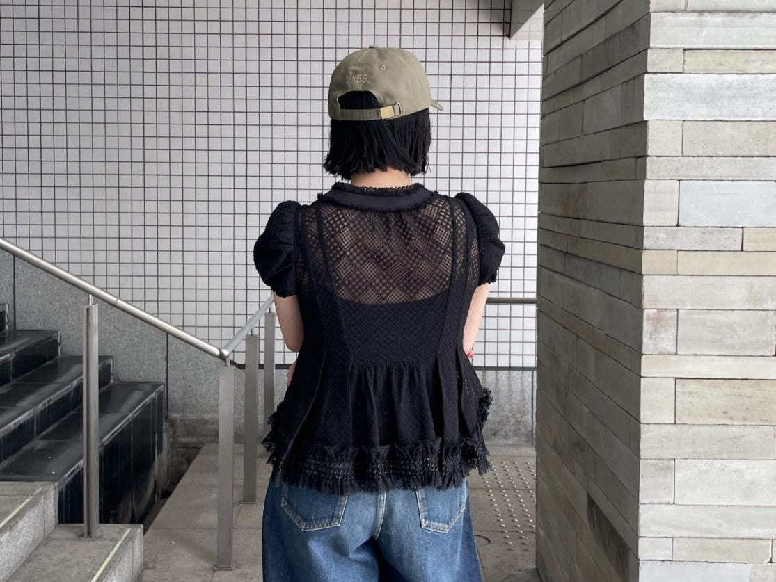 MULTI  LACED VICTORIAN BLOUSE