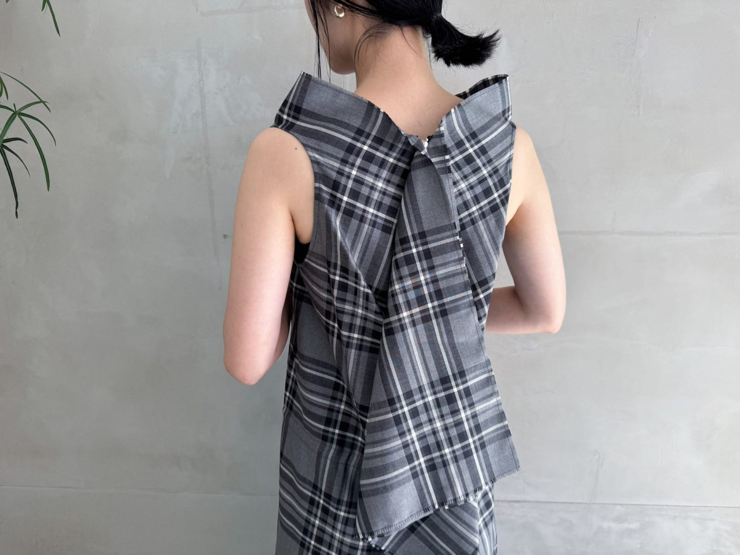PANEL DRESS WOOL TARTAN【25AW】