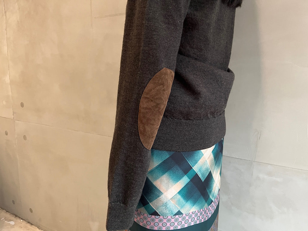 エルボーパッチクルーニット【25AW】