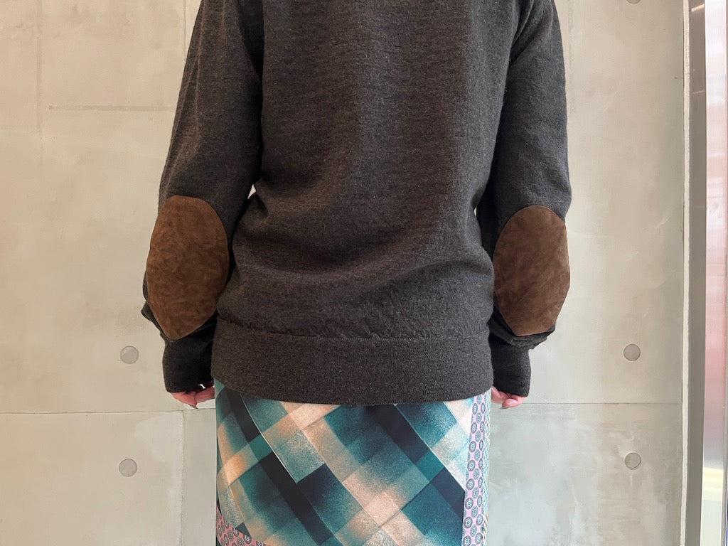 エルボーパッチクルーニット【25AW】