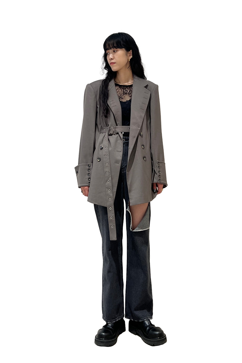 MULTI BUTTONHOLES OVERSIZED BLAZER