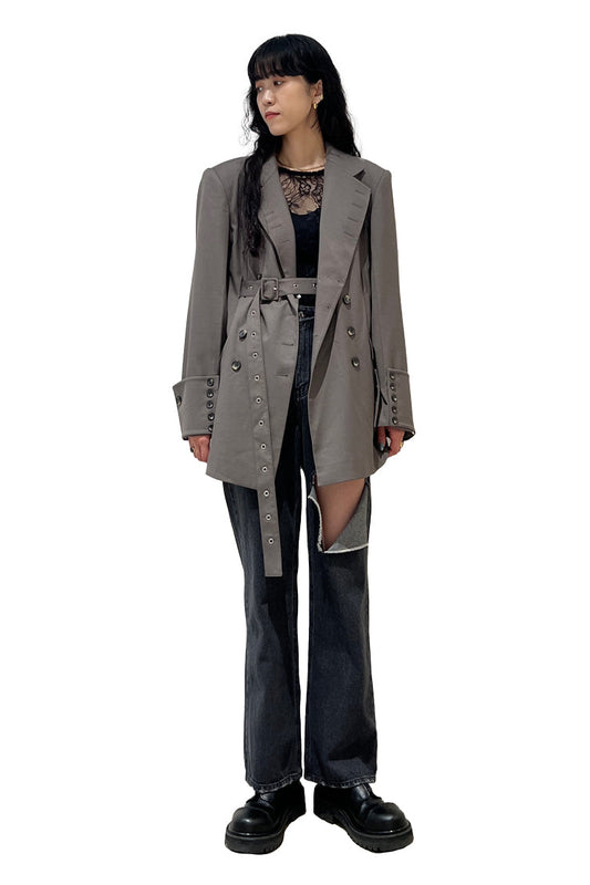 MULTI BUTTONHOLES OVERSIZED BLAZER