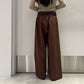 ベルト付ウールワイドパンツ【25AW】