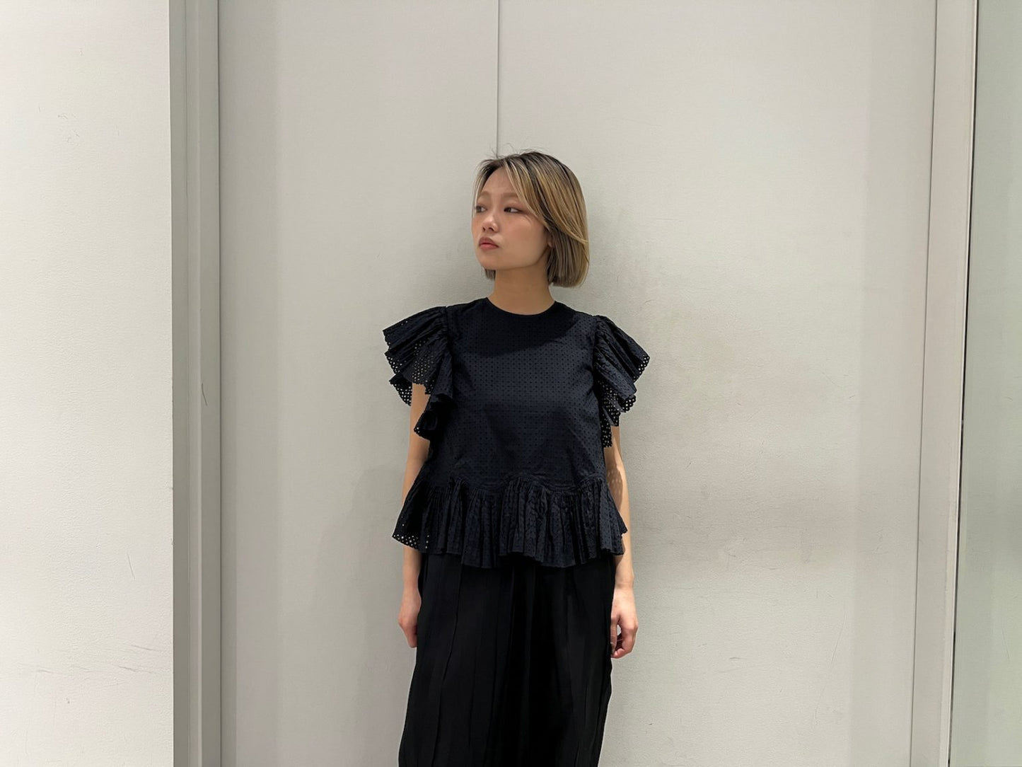 Veasna Flutter Sleeve Top