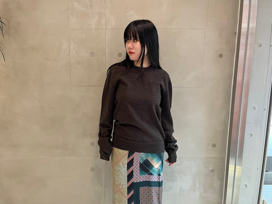 エルボーパッチクルーニット【25AW】