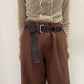 ベルト付ウールワイドパンツ【25AW】