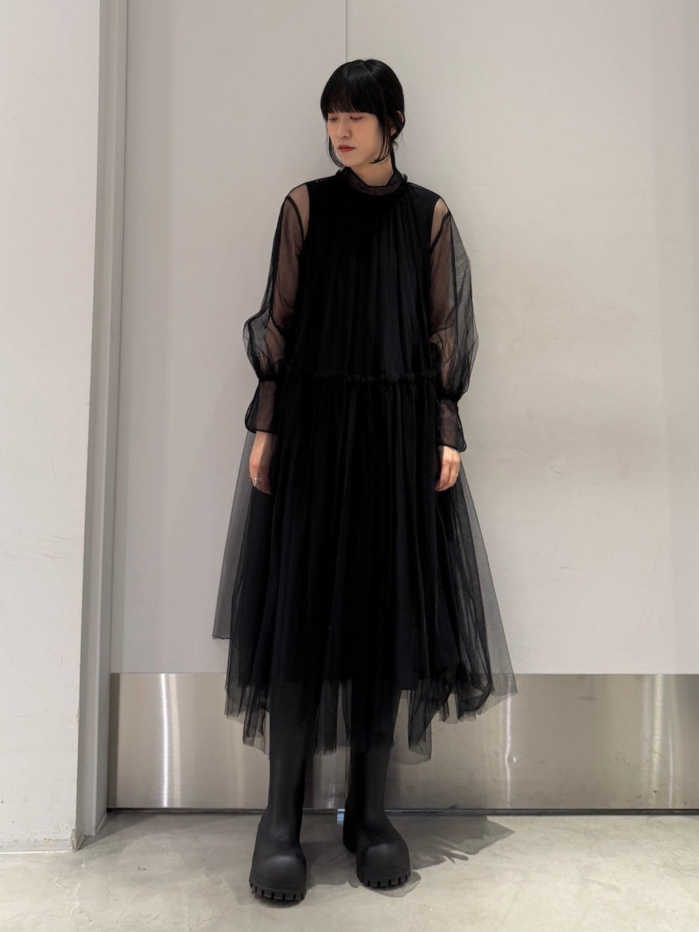 チュールワンピース