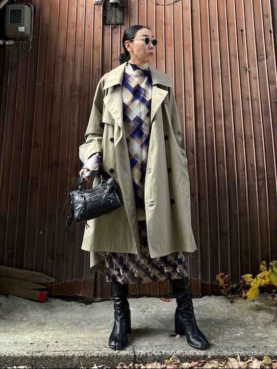 Draped Neck Midi Trench｜BALENCIAGA（バレンシアガ）通販オンライン