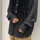 Front Ruffle Chiffon Shirt（MEN）
